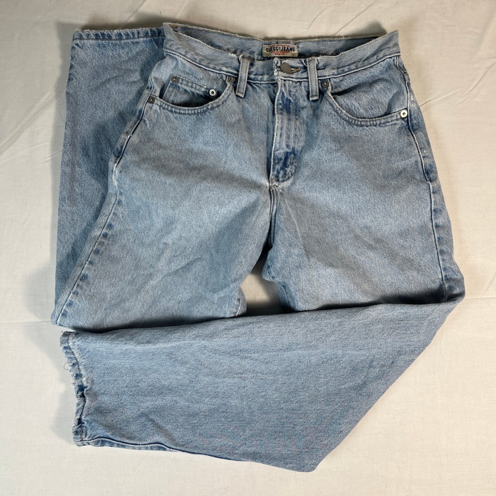 Guess Jeans Tapered Leg Womens 25 Light Wash Good Vintage 80s USA BB005SH